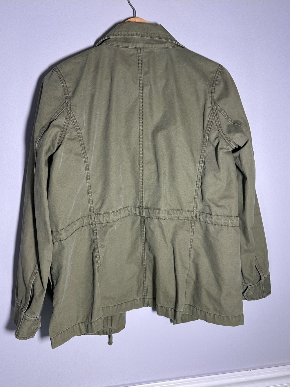 Madewell 100% Cotton Olive Utility Jacket Medium - Picture 8 of 11